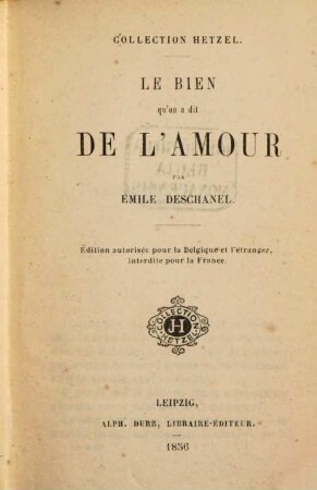 Le bien qu'on a dit de l'amour