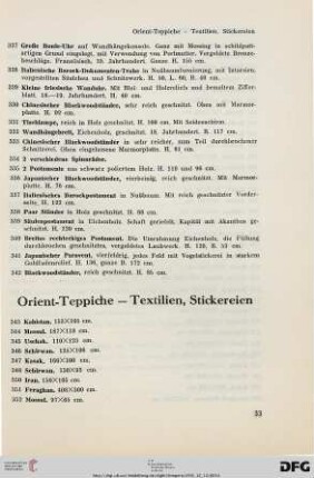 Orient-Teppiche – Textilien, Stickereien (Nr. 343-413)
