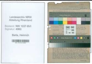 Entnazifizierung Heinrich Barta , geb. 16.04.1892 (Justizinspektor)