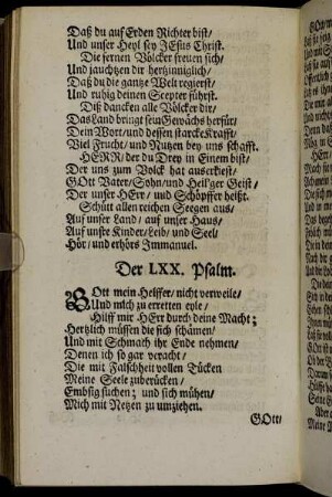 Der LXX. Psalm
