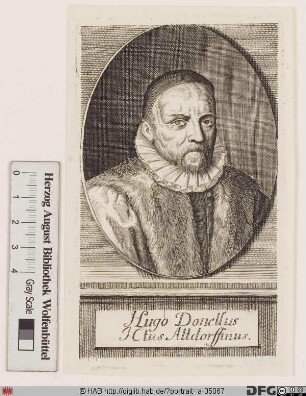 Bildnis Hugo Donellus (eig. Hugues Doneau)