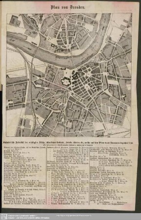 Plan von Dresden