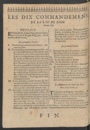 Les Dix Commandemens De La Loi De Dieu