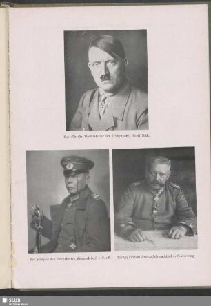 Reichspräsident Generalfeldmarschall v. Hindenburg