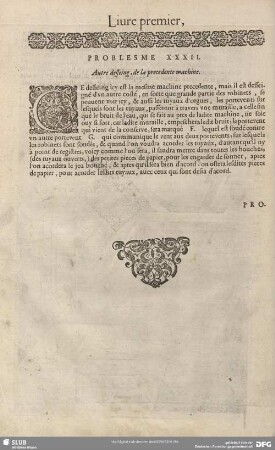 PROBLESME XXXII. Autre desseing, de la precedente machine.