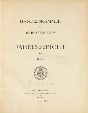 Jahresbericht. 1895 (1896)