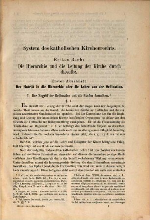 Das Kirchenrecht der Katholiken und Protestanten in Deutschland, 1. System des katholischen Kirchenrechts mit besonderer Rücksicht auf Deutschland ; Bd. 1