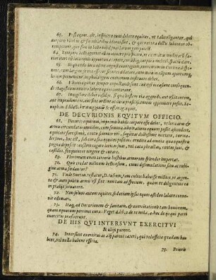 De Decurionis Equitum Officio