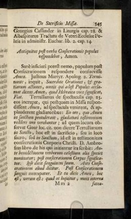 545-555, Antiquitus post verba Consecrationis populus respondebat ...
