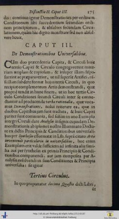 Caput III. De Demonstrationibus Universalibus.