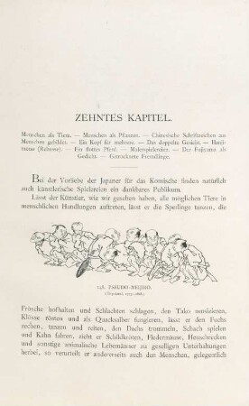 Zehntes Kapitel. Menschen als Tiere. - Menschen als Pflanzen. - ...