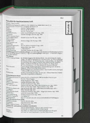 Fakultät 1 Fakultät für Rechtswissenschaften