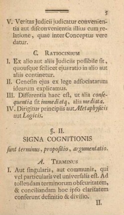§. II. Signa cognitionis.