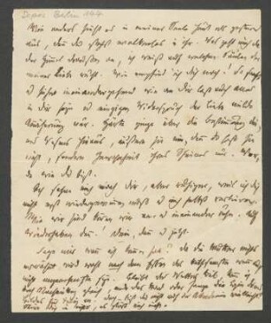 Brief an Fanny Hensel : o.D.