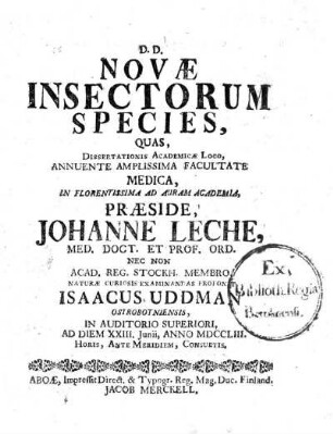 Novæ Insectorum Species