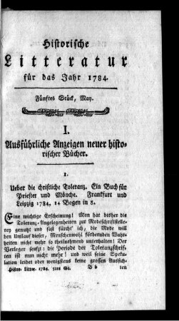 Fünftes Stück, May.