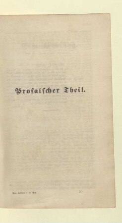 Prosaischer Theil