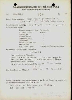 Rupp, Josef