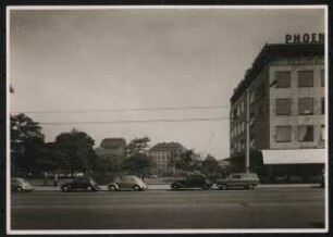 Stadthalle (auch: Mercatorhalle), Duisburg: Blick auf Baugrundstück von Königstraße