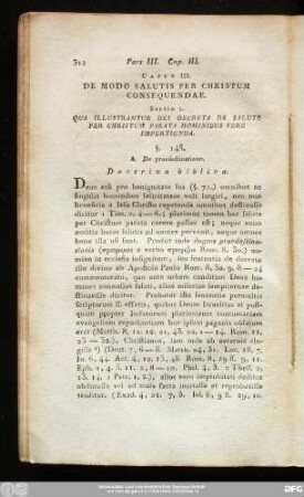 Caput III. De Modo Salutis Per Christum Consequendae.