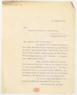 Brief an Heinrich Spangenberg : 10.02.1925