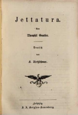 Jettatura : Deutsch v. A. Kretzschmar