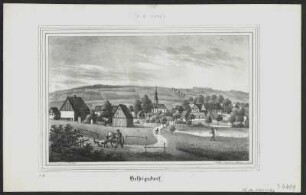 Ansicht von Helbigsdorf, Lithographie, 1838 : Helbigsdorf / N. d. Nat. gez. v. J. Möckel. Steindr. v. Renner & Netzschau [Dresden] : [Hermann Schmidt] ; Dresden : Renner u. Ketzschau , [1838]. - 1 Kunstbl. : Lithogr. ; 19 x 12 cm +++ Auch enth. in Sachsens Kirchen-Galerie; Bd. 2