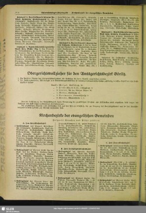 Kirchenbezirke der evangelischen Gemeinden