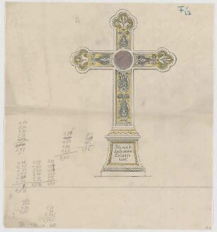 Thiersch, August ; München; Nordfriedhof, Grab Pechmann - Grabkreuz (Ansicht)