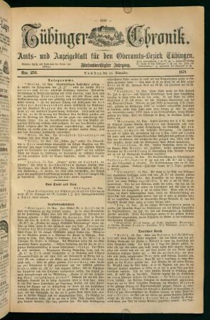 16. November (Nro. 256) - 19. November (Nro. 259)