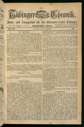 16. November (Nro. 256) - 19. November (Nro. 259)