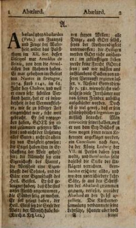 Compendieuses Kirchen- und Ketzer-Lexicon : In welchem Alle Ketzereyen und Secten, und deren Urheber und Stiffter, von derer Apostel Zeiten her, wie auch die meisten geistlichen Orden angezeiget und beschrieben, darnebst auch viele zur Kirchen-Historie dienende Termini und Sachen angeführet und erklähret werden