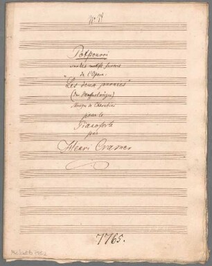 Potpourri sur les motifs favoris de l'opéra "Les deux journées", Klavier - BSB Mus.Schott.Ha 7985-2