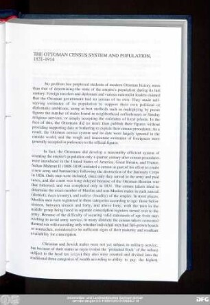 The Ottoman Census System And Population, 1831-1914