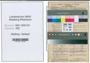 Entnazifizierung Herbert Wallney , geb. 31.10.1920 (Gastwirt)