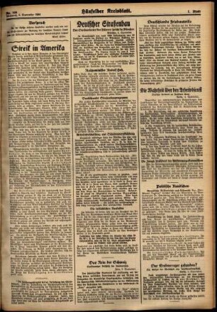 Zweite Ausgabe vom Mittwoch, den 05. September 1934.