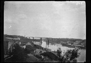 Grodno (=Hrodna, Weißrussland): gesprengte Eisenbahnbrücke über die Memel