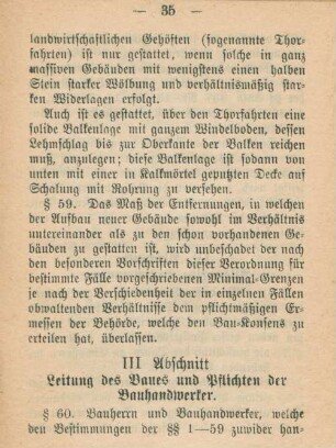 III. Abschnitt