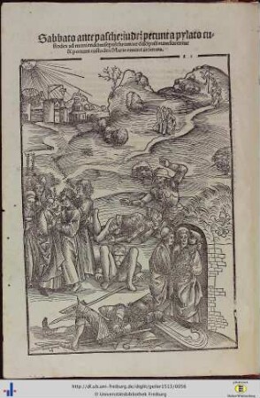Holzschnitt “Sabbato ante pasche…”