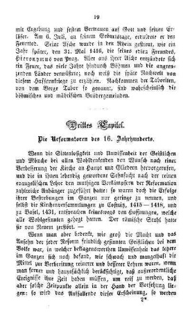 Drittes Capitel. Die Reformatoren des 16. Jahrhunderts