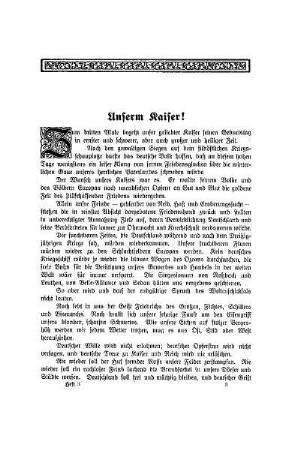 Unserm Kaiser!