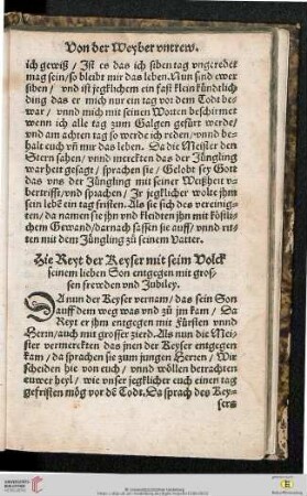 Hie Reyt der Keyser mit seinem Volck seinem lieben Son entgegen mit grossen frewden und Jubiley