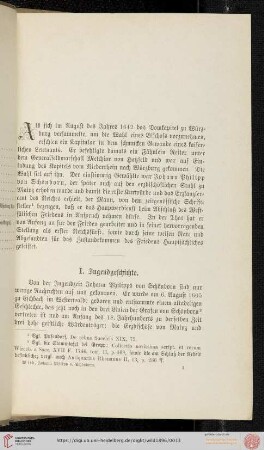 I. Jugendgeschichte