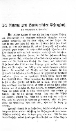 Der Anhang zum Hamburgischen Gesangbuch.
