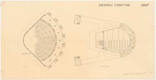 Palast der Sowjets, Moskau: Grundriss der Gesamtanlage, großes Haus 5.Ring, kleines Haus Dachgeschoss