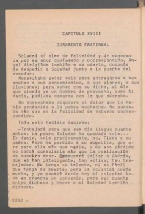 Capítulo XVIII - Juramento fraternal