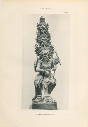 Plate XVI. Island of Bali. Polychromatic wooden statuette