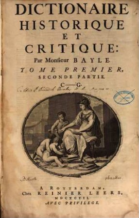 Dictionaire Historique Et Critique. 1,2, C - G