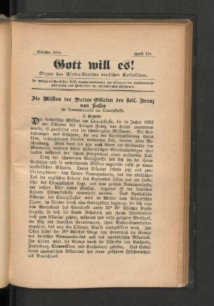Oktober 1906, Heft 10