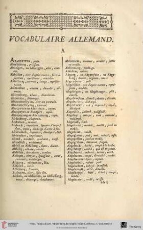 Vocabulaire allemand